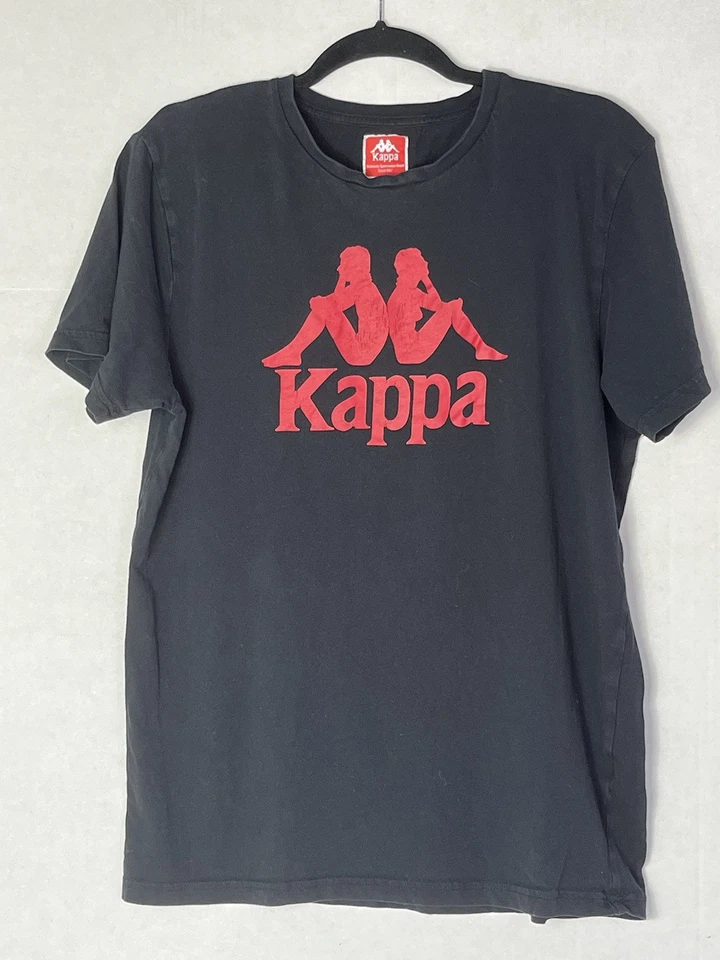Camisa Kappa Negra Grande Streetwear Auténtica Ropa Deportiva Foto 3 de 4
