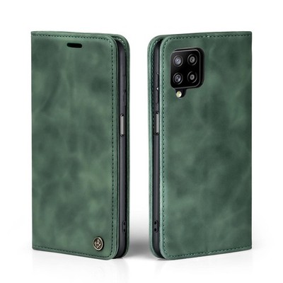 Handy Hülle für Samsung Galaxy A12 5G Klapp Magnet Smartphone Cover Case Green
