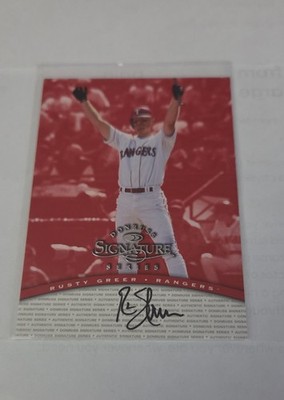 1997 Donruss Signature Series - Authentic Signatures Rusty Greer AU Rangers