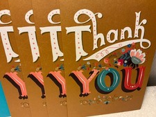 THANK YOU GREETING CARDS New w/Envelopes LOT 4 "THANK YOU....SO MUCH "
