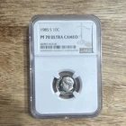 1985 San Francisco Roosevelt Dime Silver Proof NGC PF 70 Ultra Cameo