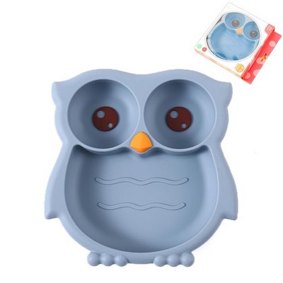 PandaEar Toddler Suction Plates, Stay Put Divided Baby Onesize, Blue 