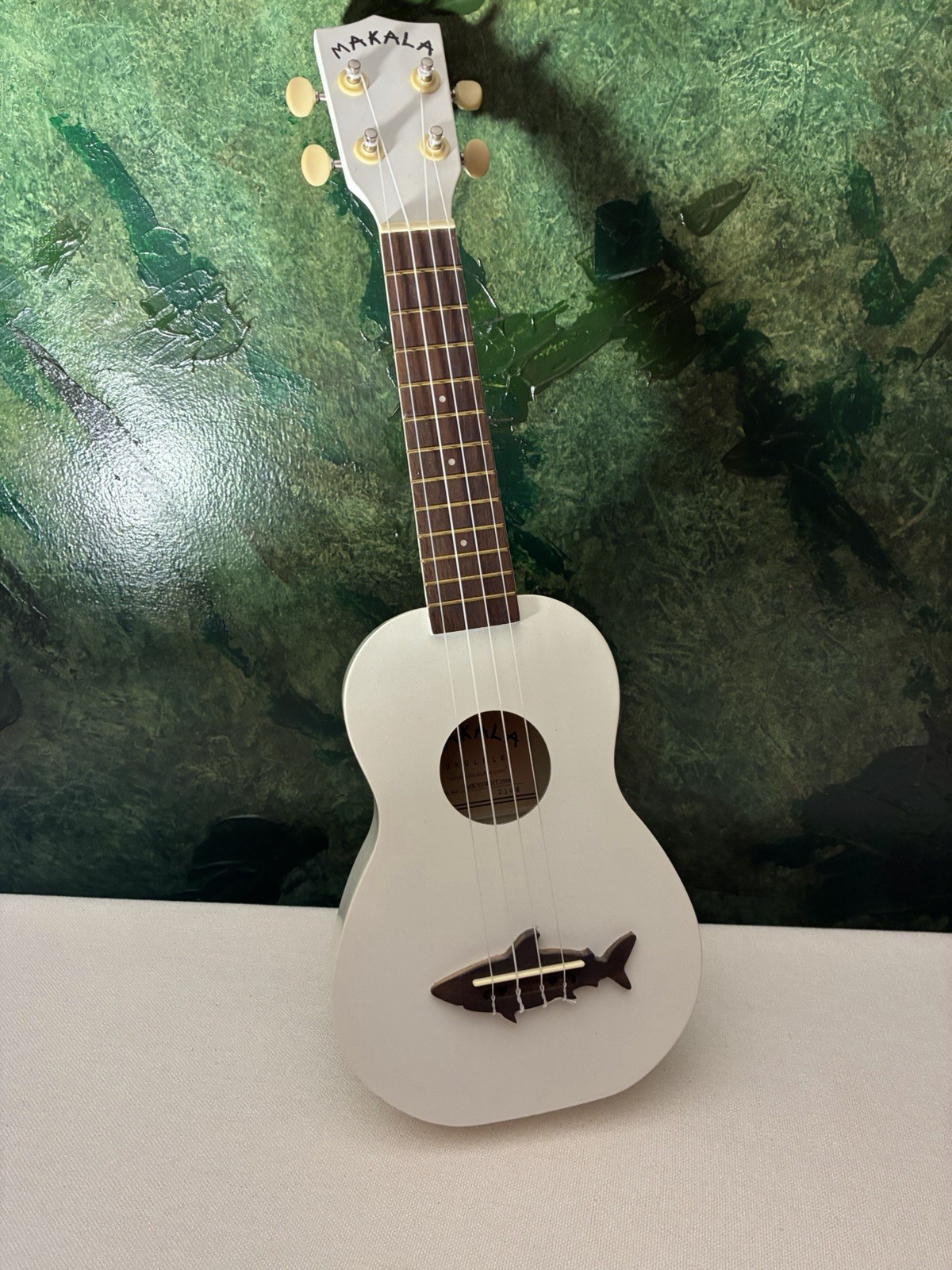 Kala Makala Shark Soprano Ukulele “Great White” Matte White Finish