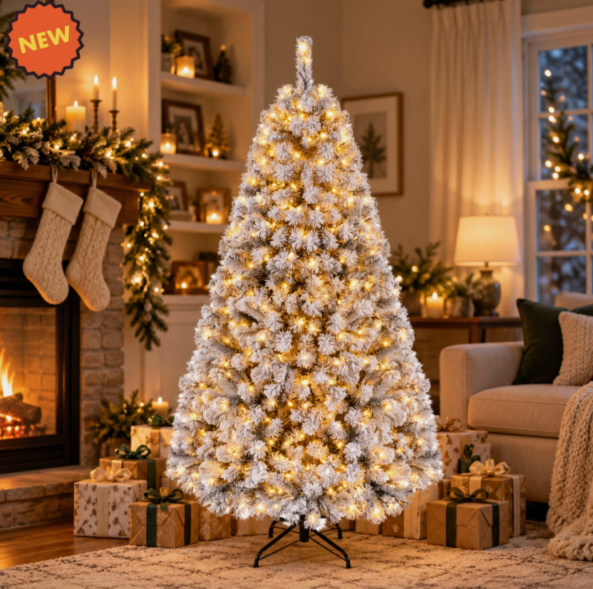 Arbol De Navidad Con Luces LED de 6 Pies Lighted Artificial Christmas Tree NEW