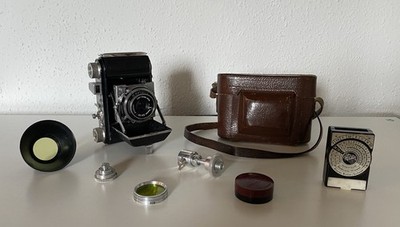 DDR Welta Kamera Welti 1 Carl Zeiss Jena Tessar 3,5 /50 +Umfangreiches Zubehör