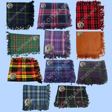 DIFFERENT TARTAN OF KILT FLY PLAIDS  BROACHES