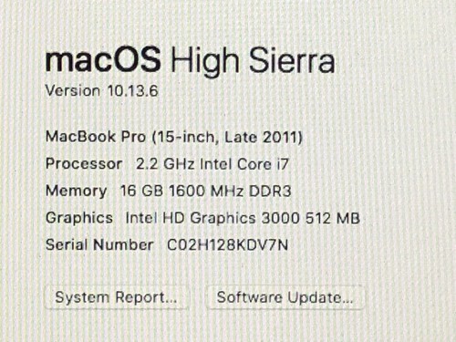 Apple MacBook Pro A1286 15.4" Quad-Core i7 2.2GHz (2720QM) 16GB RAM 256 SSD - Picture 5 of 8