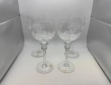 Set of 4 Rogaska Crystal GALLIA Hock Wine Glasses