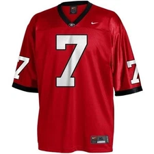 Georgia Bulldogs #7 Matthew Stafford Men Stitch Jersey - Red