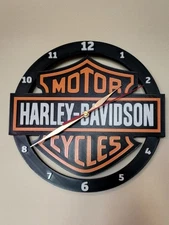 Harley Davidson Wall Clock Motorcycle Garage Bar Man Cave Decor Gift