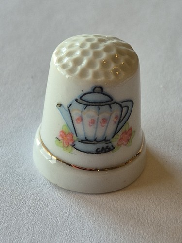 Teapot Thimble Vintage Souvenir Collectible