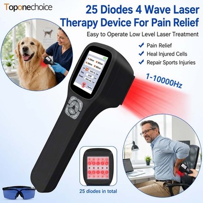 Deep Tissue Cold Laser 4 Wavelength Device for Arthritis Back Shoulder Treatment