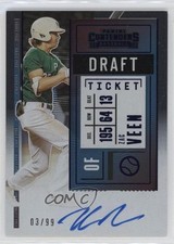 2020 Panini Contenders Pick Draft Ticket Blue 3/99 Zac Veen #DPT-ZV Auto nd3