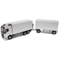 Emek - Volvo Fh 6X4 Weiß Mit 1 + 1 Achse AnhäNger Und Heckklappe - 1/25 - Eme...