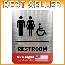 Modern ADA Bathroom Sign - Unisex/Wheelchair