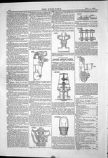 Old Print 1882 American Patents Valves Westmacott Gas Engine King Phillip 19th
