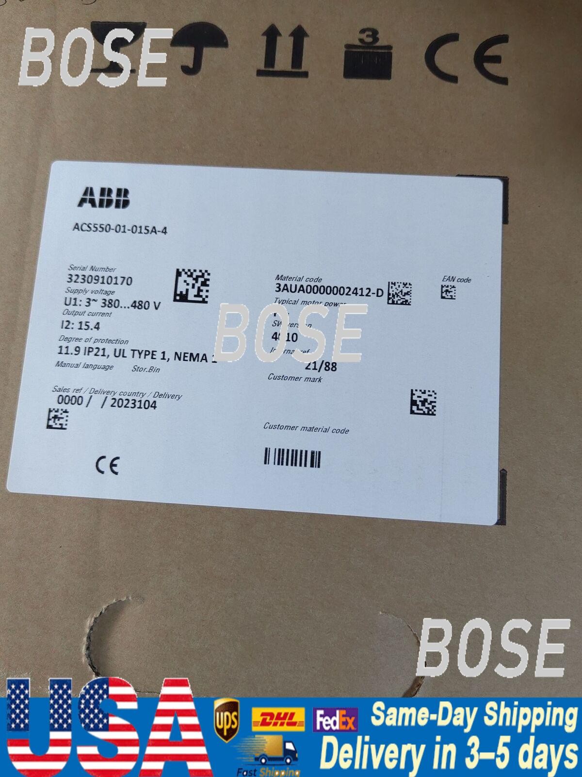 1PC New ABB Inverter ACS550-01-015A-4 Frequency converter No Keypad