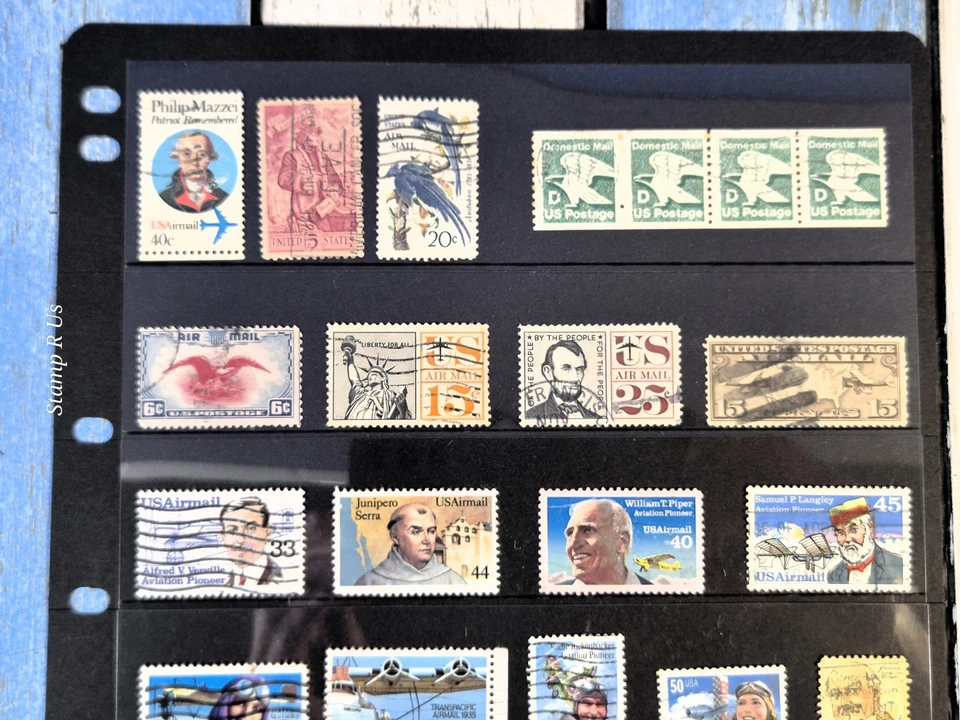 United States Stamp Mix - Aviation Aircraft Pioneer Airmail Stamps - 1950s+ - Image 2 of 2