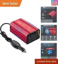 400W Power Inverter 12V DC to 110V AC, Car Charger Plug in Adapter Outlet wit..,