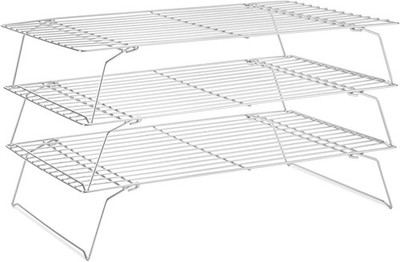 3 Tier Stackable Cooling Rack for Batch Cooling Cookie, Pizza, Cake-15.8 x 10...