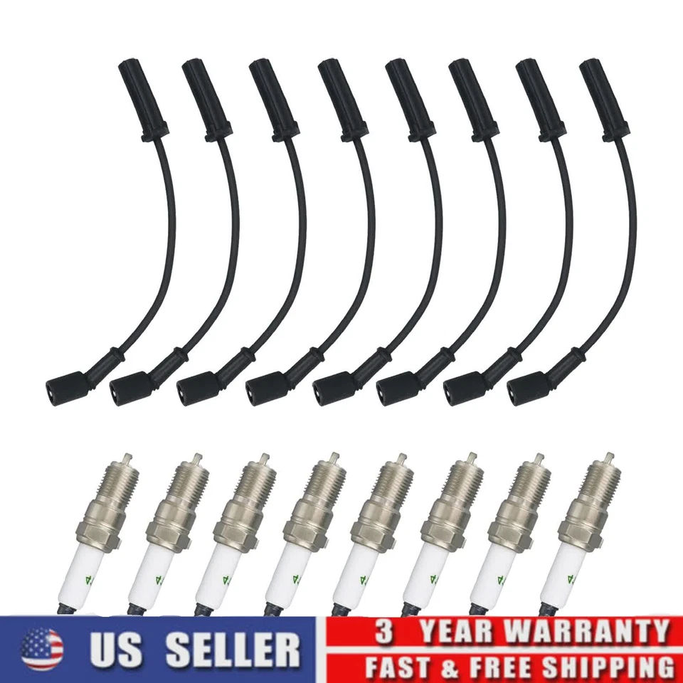 8mm Wireset + 8 Spark Plug 41-962 for Chevy Silverado 1500 GMC Sierra V8 US - Изображение 3 из 4