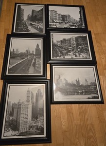 Chicago Downtown State St, Wacker Drive 1928 Grant Park, Tribune, Antique Art 