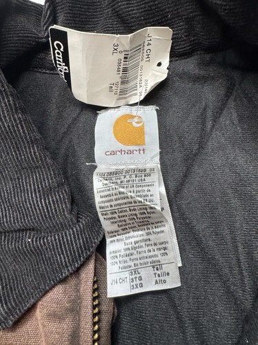 GIACCA UOMO MARRONE CARHARTT J14 CHT SANTA FE NUOVA CON ETICHETTE VINTAGE TAGLIA 3XL abbigliamento da lavoro rara - Foto 2 di 5