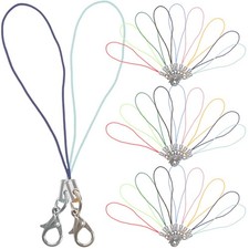 100 Pcs Lobster Clasp Charm Straps Colorful Cords Cell Phone Charms Lanyard