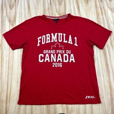 Official Formula 1 Graphic T-Shirt Womens XL Red Canada Grand Prix 2016 Racing