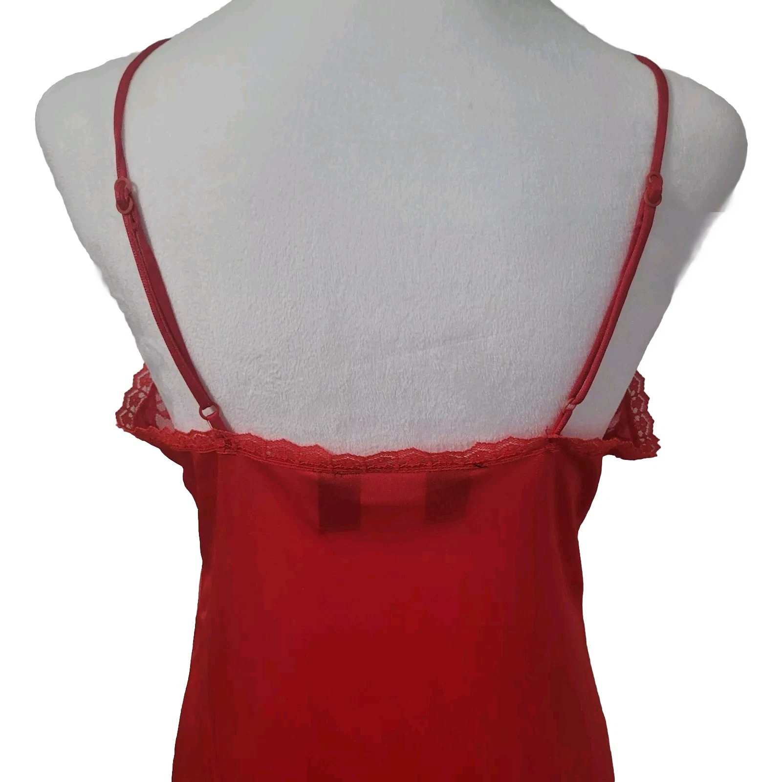 UNDERCOVER Camicia da notte vintage pizzo Negligee taglia media lingerie sottocoperta sexy trasparente