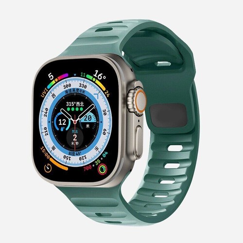 For Apple Watch Series Ultra 10 9 8 7 SE 6 iWatch 49mm Silicone Sport Strap Band - Picture 17 of 35