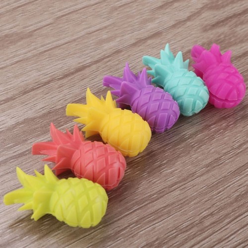6Pcs/set Silicone Silicone Cup Tag Fruit Shaped Drink Glass Sign Party Supplies