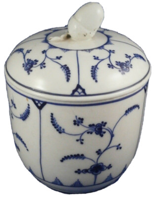 Antique 18thC Porcelain Tournai / Tournay Sugar Dish Porzellan Dose Porcelaine