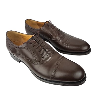 Gucci Brown Leather Brogue Oxfords Authentic Men main image 3