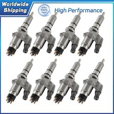 8X Fuel Injectors 0445120008 0986435502 0 445 120 008 For 2001-2004 6.6L Duramax