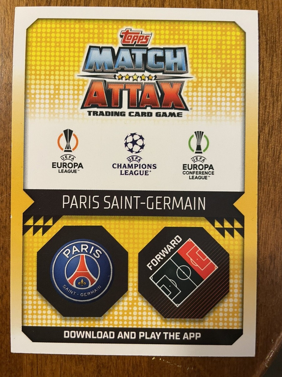2022-23 TOPPS Match Attax Neymar Jr STYLER FOIL 186 Paris