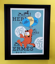 🔥Death NYC Large Framed 16x20in COA Pop Art Graffiti Garfield Hermes COA #5