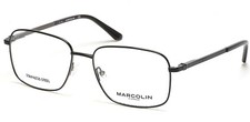 Marcolin Eyewear MA3025 002 Black Aviator Metal Eyeglasses Frame 57-17-150 3025