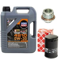 MotoröL Set 0W-30 5 Liter + ÖLfilter + ÖLablassschraube FüR Audi A4 A6 Vw Passat