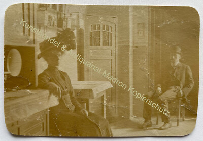 orig. Foto München 1910 Interieur Wohnung Möbel Schlachthauserstr. Küche