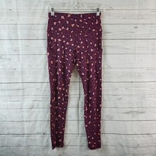 Wild Fable Womens High Rise Leggings Sz XS Purple Pink Animal Print Pockets