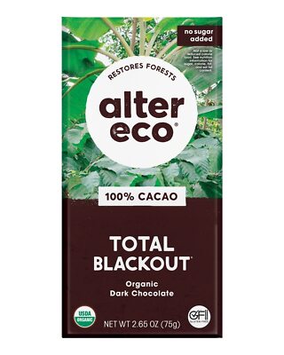 Alter Eco Organic Total Blackout Chocolate Bar 2.65 Oz Pack Of 4