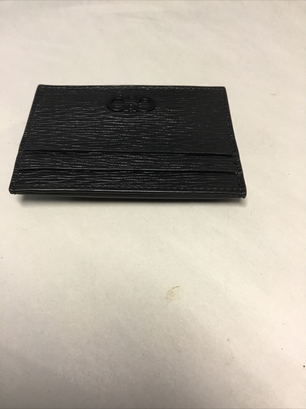 Salvatore Ferragamo REVIVAL Black/Brown Card Holder Money Clip NEW eBay