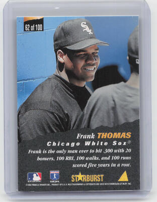 1996 Pinnacle - Starburst Frank Thomas #62 Artist Proof for sale