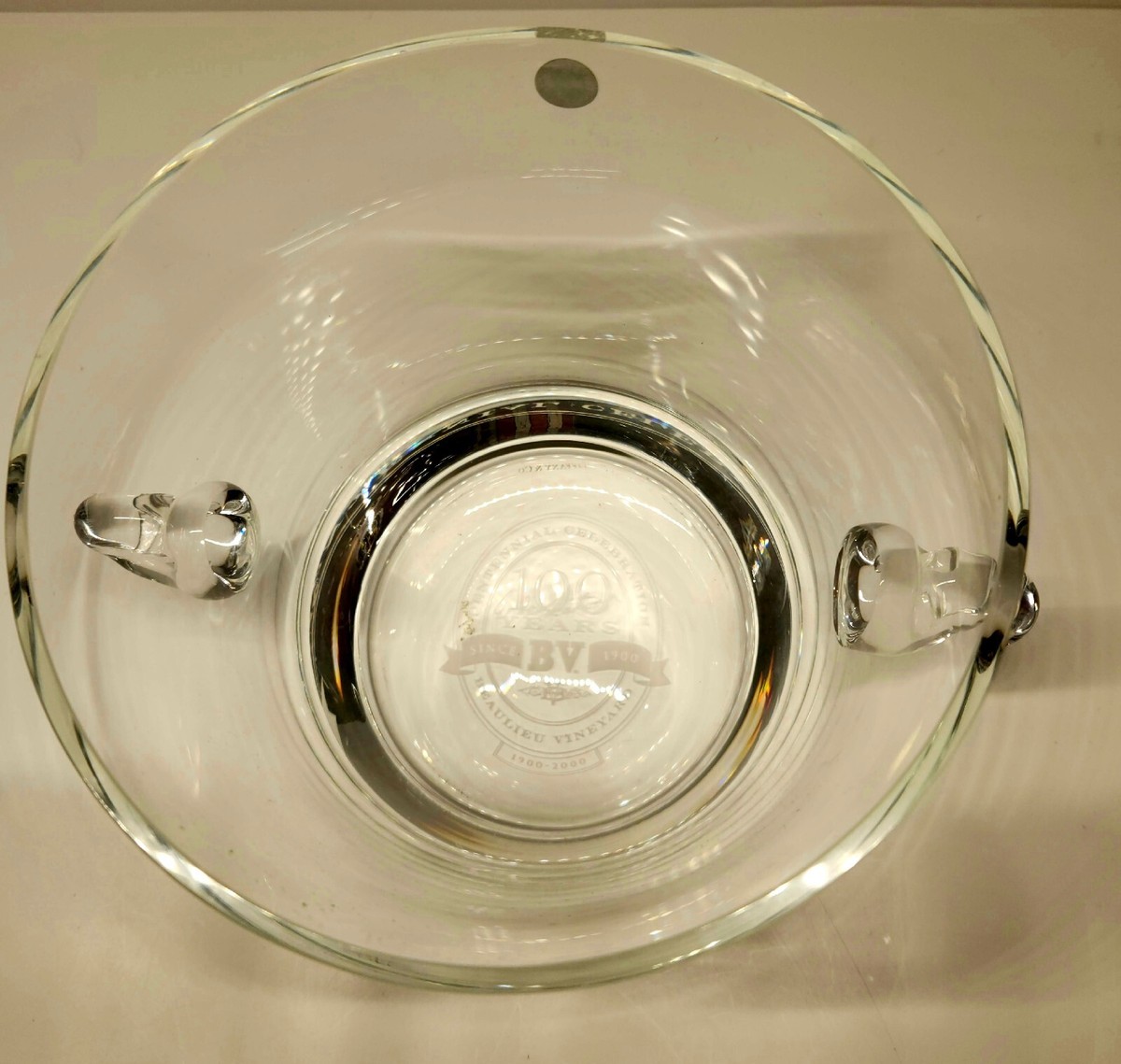 Tiffany & Co Crystal Glass Champagne Ice Bucket Scroll