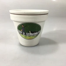 Villeroy & Boch Naif Hunter & Dog Small Flower Pot NO Saucer Laplau #6