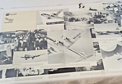 1950's United Air Lines Your Mainliner DC-7 Flight Picture Set Complete