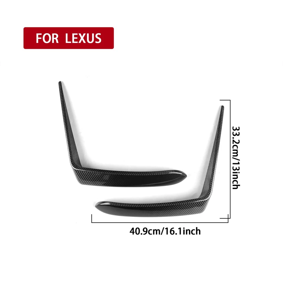 Cubierta de parachoques delantero de fibra de carbono seco para Lexus RC F 2015-18 Foto 2 de 4