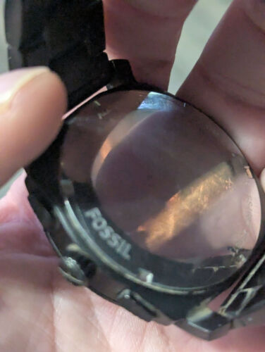 fossil mens chronograph machine black watch stainless steel tested working - Picture 6 of 12