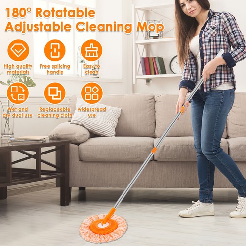 Wall Cleaner Mop with 5 Mop Cloth Super Absorbent Ceiling Mop Cleaner*